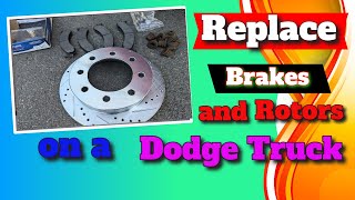 Replace Brakes and Rotors on Dodge Truck, Front Dodge Cummins