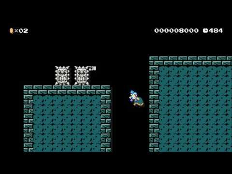 Ink-credible kaizo (→+Y+B) by Joe - SUPER MARIO MAKER - NO COMMENTARY 1AT