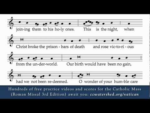 Easter Proclamation (Exsultet) - New Translation (Roman Missal 3rd Edition) Practice Recording