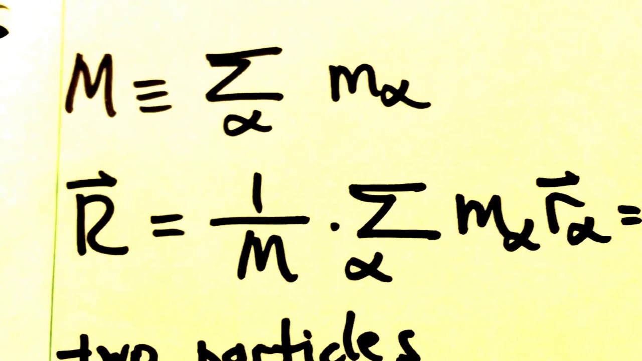 Taylor's Classical Mechanics, Sec. 3.3 - Center of Mass