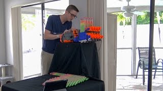 SHOOTING 430 NERF DARTS AS FAST AS POSSIBLE 6 | QUADRUPLE HYPERFIRE!