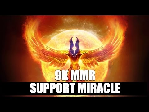 Miracle ( 9000 mmr ) Playing  Support Phoenix