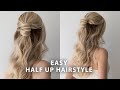 Easy Half Up Half Down Hair Tutorial 💗 Prom, Bridal, Wedding Hairstyle for Medium - Long Hair