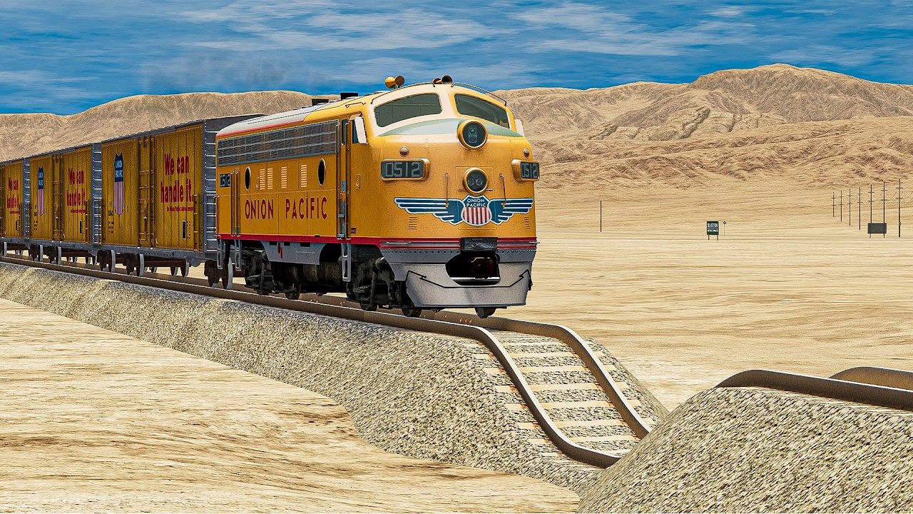 Can a Train Survive Massive Potholes 01BeamNG drive BeamNG Frenzy