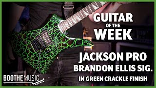 Video thumbnail for Jackson Pro Brandon Ellis Signature in Green Crackle - Guitar of the Week by Boothe Music