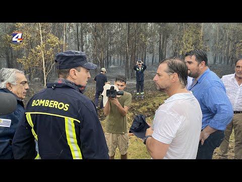 Lacalle Pou concurrió a zona afectada por incendios forestales
