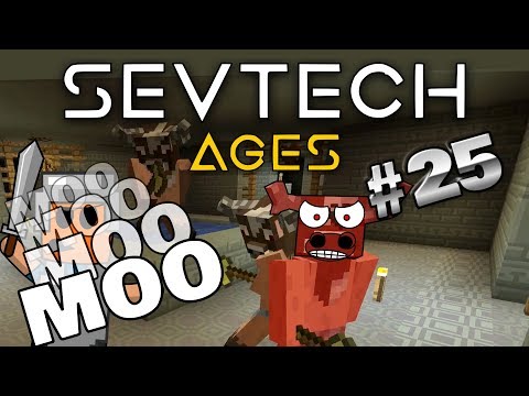 Minecraft - Minoshroom and Hydra Bosses - SevTech Ages #25