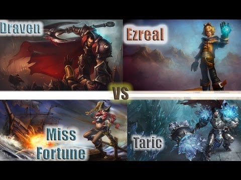 ►LoLPoV - Ranked Darius and Ezreal vs Miss Fortune and Taric  [Bot] (LoL Live Commentary)