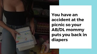AB/DL audio RP teaser #95: You had an accident at the picnic so mommy puts you back in diapers