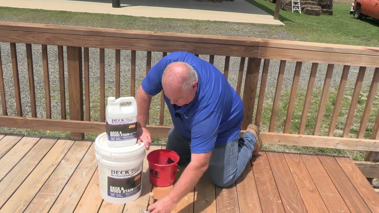 Deck Restoration Plus Deck & Wood Stain - Beach Haven Black Demo