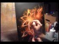 Огненный цветок - аэрография - как создаются картины 