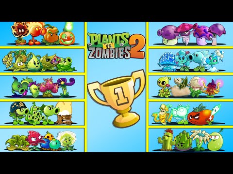 Random 10 Team Plants Battlez - Which Team Plant Will Win? - PvZ 2 Tournament Gameplay