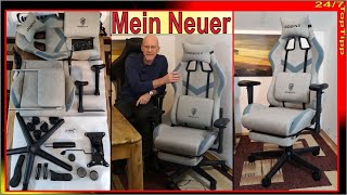 Dowinx Gamer Stuhl & Bürostuhl [ Unboxing & Montage ] erste Sitzprobe - Home Office Gaming Stuhl