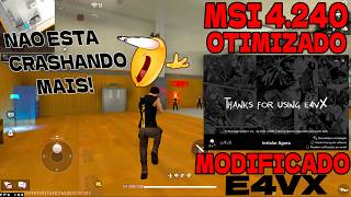 MELHOR EMULADOR MSI E4VX PC FRACO MSI LITE 4.240.20.1016 MELHOR SENSI + FREE FIRE V7A + DESEMPENHO