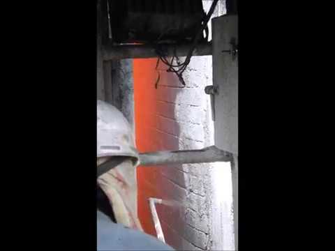 Gunning repair of coke oven chamber