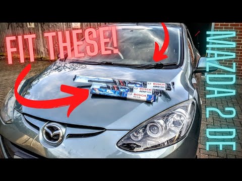 How to Remove and Fit New Front and Rear wiper blades on a 2012 Mazda 2 DE Bosch AeroBlade Review