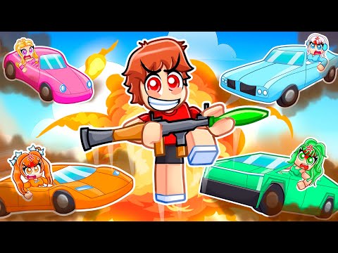 Rockets Vs Vehicles In Roblox With MY CRAZY FAN GIRLS...