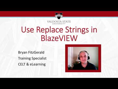Use Replace Strings In Blazeview