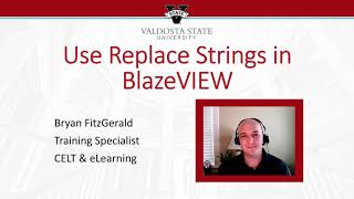 Use Replace Strings in BlazeVIEW