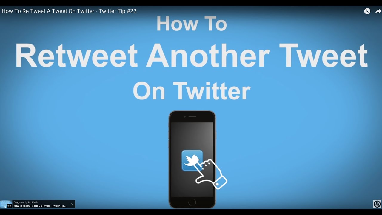 How To Re Tweet A Tweet On Twitter - Twitter Tip #22