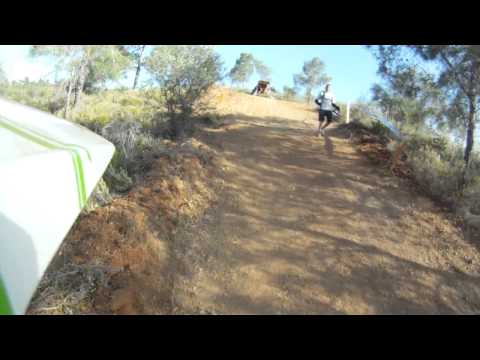 Big road gap crash at stavrovouni DH track in Cyprus
