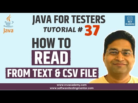 Java for Testers 37 How to Read Data from CSV and Text File in Java