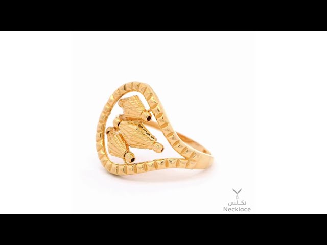 خاتم ذهب لازوردي عيار 21 (RNLZ.0334)