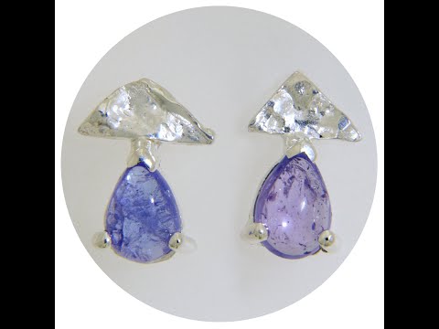 Cercei Stud Argint 925 Ametist Lavanda Natural - Energie Calma