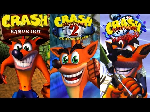 Crash Bandicoot Trilogy - Complete 100% Walkthrough (All Gems, Boxes & Crystals) HD