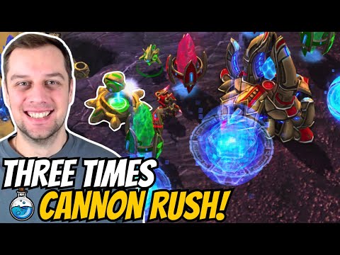 Cannon Rushed 3 times in a row! | Cannon Rush in Grandmaster #205 StarCraft 2
