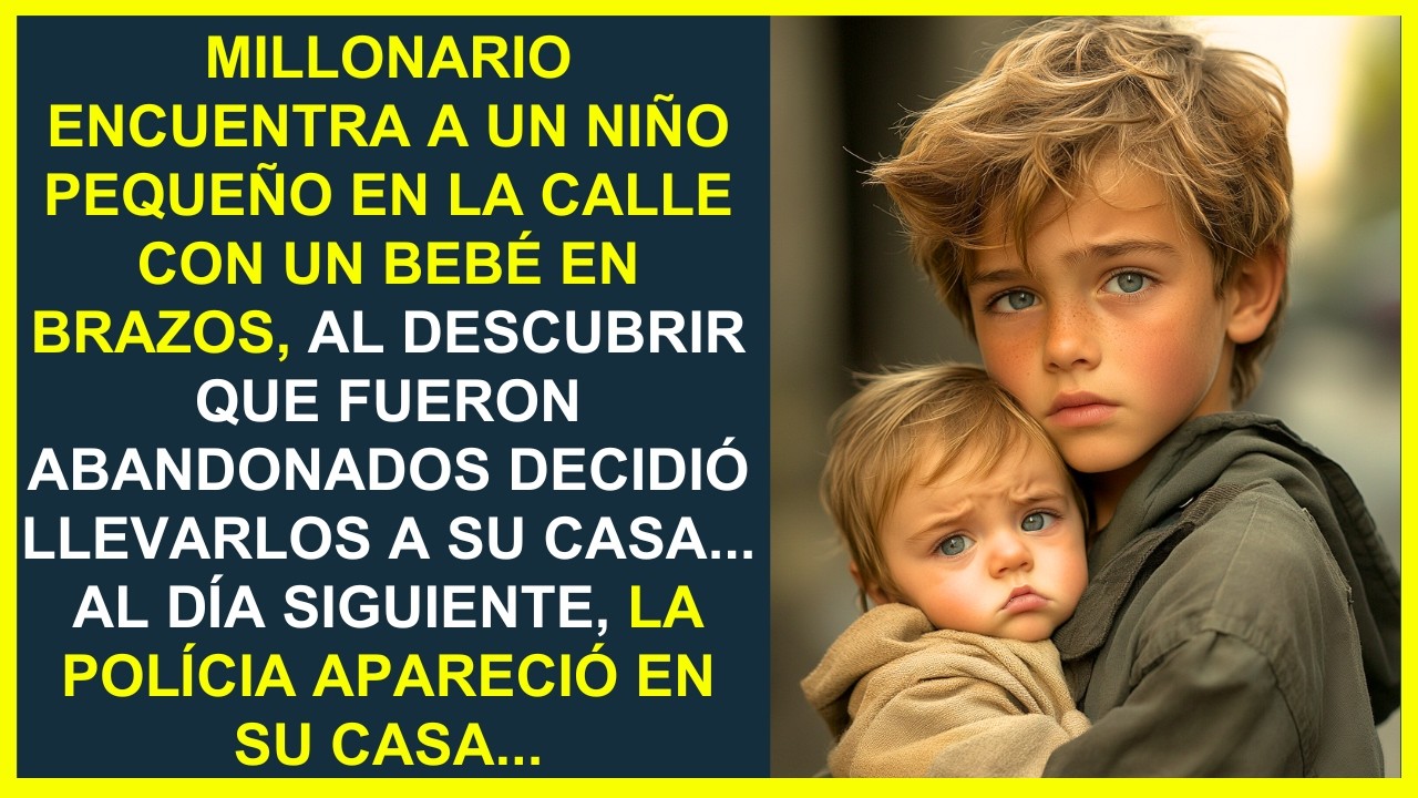 MILLONARIO RESCATA A UN NIÑO Y SU BEBÉ ABANDONADOS, PERO AL DÍA SIGUIENTE LA POLICÍA LLEGA A SU CASA