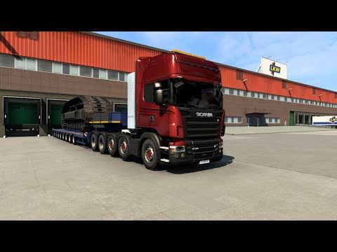 ETS 2 MOD  (1.43) Scania R750 10x4 Track Terex RH400 Delivery From Amsterdam to Grimsby