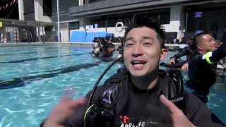 Taiwan dive sites recreated in a swimming pool