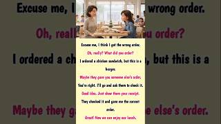 Easy English Conversation for Beginners | Getting the Wrong Order | Daily English Speaking Practice