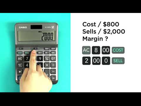 CASIO Calculator Easy calculations of cost, selling price and margin