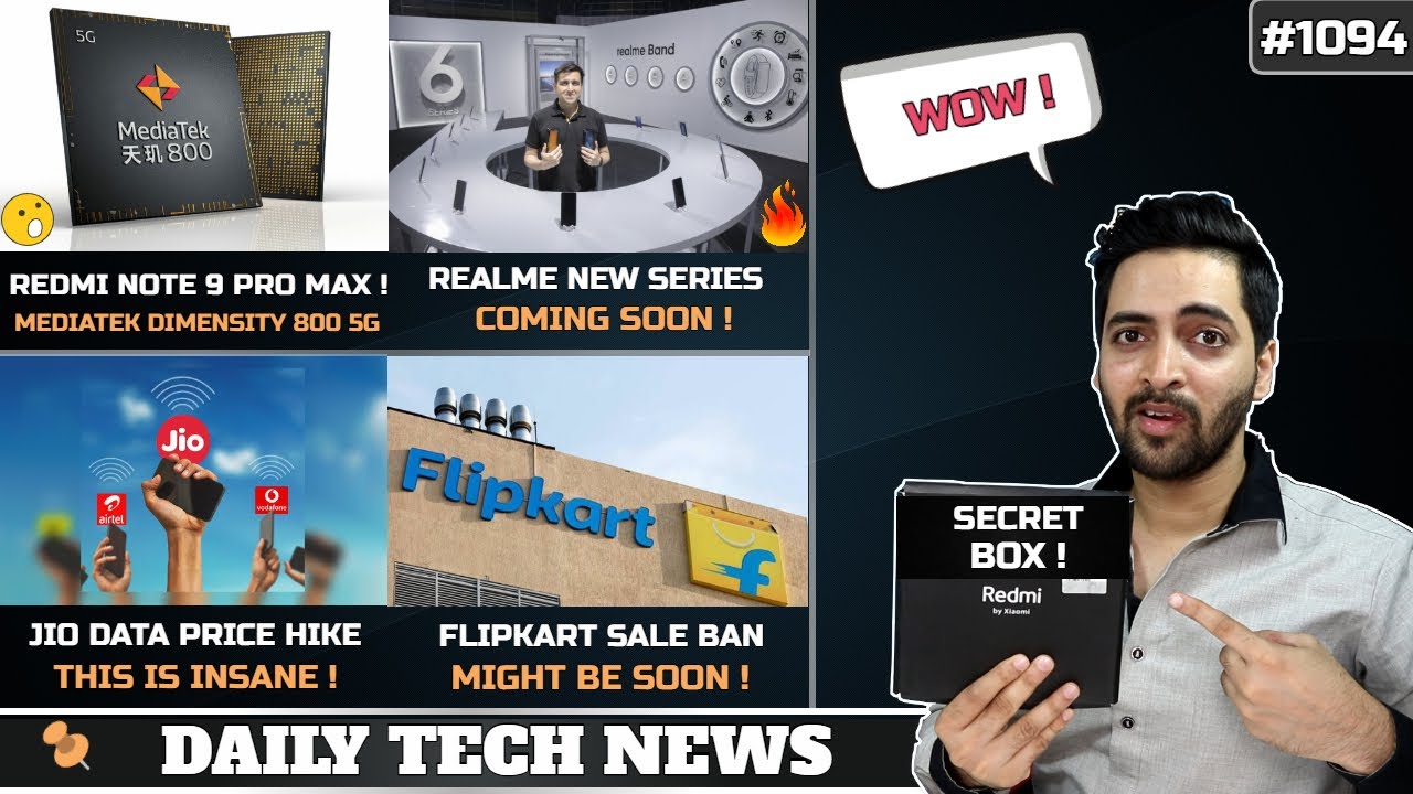 Redmi Note 9 Pro MAX 5G,Realme New Series,Flipkart India Ban,Jio Price Hike,Charging With Fruit#1094
