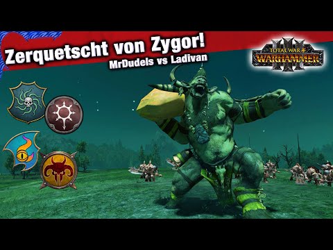 Zygor Squash! Warhammer 3 Multiplayer - Vampire Coast vs. Norsca, Tzeentch vs. Beastmen