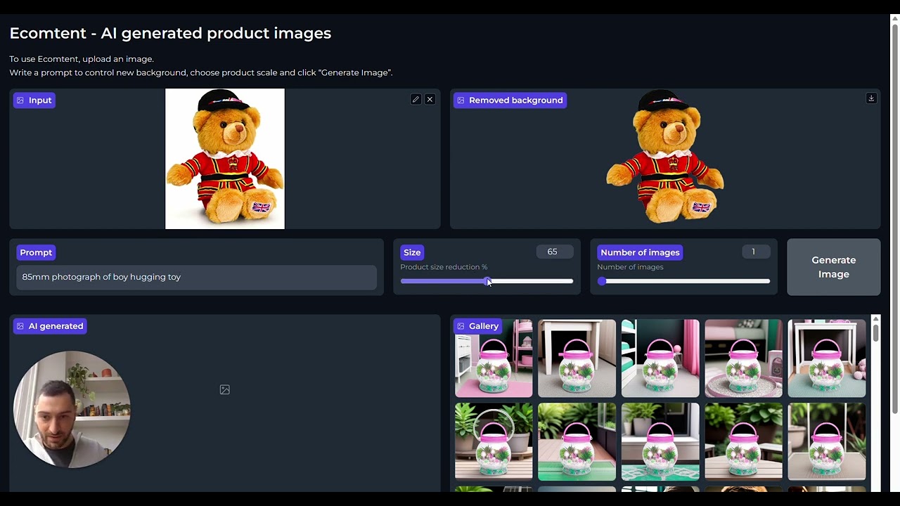 Ecomtent self-service tool demo