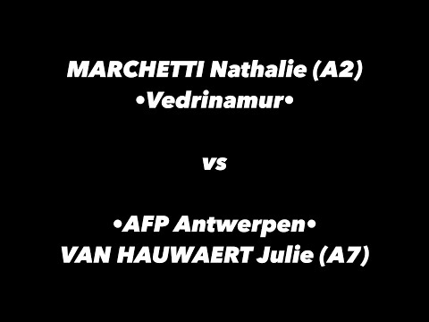 Tennis de Table ·Championnat de Belgique A· Finale Dames - MARCHETTI Nathalie vs VAN HAUWAERT Julie
