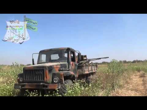 استهداف مقرات النظام برشاش 23 في محيط حاجز الفقيع من قبل الفرقة 69 قوات خاصة ضمن معركة صدى إدلب