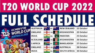 ICC T20 World Cup 2022 Schedule: Dates, Venues & Timings; all you need to know about the tournament.