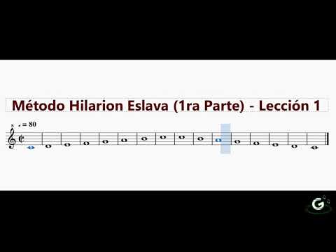 Método de Solfeo Hilarion Eslava (Primera Parte) - Lección 1