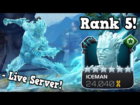 Rank 5 Iceman Rank Up & Gameplay! A Very nICE Champion! Get it? Marvel Contest of Champions