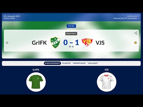 Jälkipelit SM 2023 GrIFK - VJS 29.7.2023