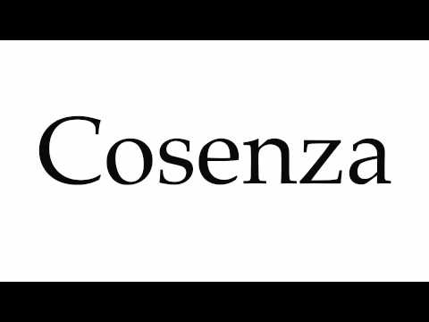 How to Pronounce Cosenza