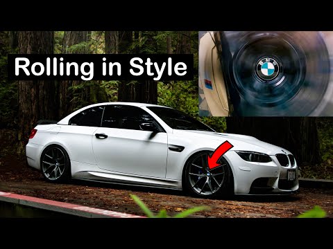 Magical BMW Floating Center Caps on Aftermarket ESR Wheels E92 M3 Mods E90 E93 RF2