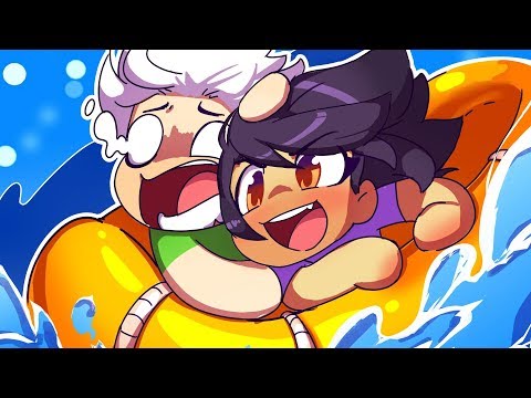 Potatos Plan Their RAFT ESCAPE - [HUMAN FALL FLAT - WATERSLIDE]