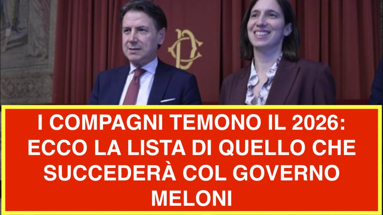 I COMPAGNI TEMONO IL 2026: ECCO LA LISTA DI QUELLO CHE SUCCEDERÀ COL GOVERNO MELONI