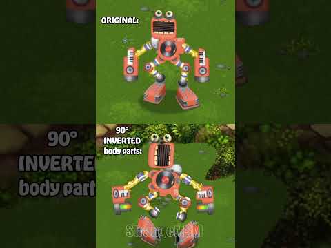 Rare Wubbox on plant island - Original VS 90° INVERTED body parts  | My Singing Monsters