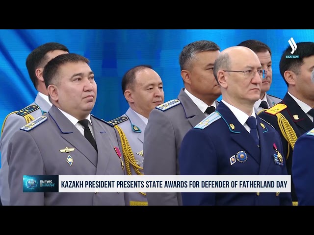 Президент мемлекеттік наградалар, жоғары әскери атақтар мен сыныптық шендер тапсыру рәсіміне қатысты